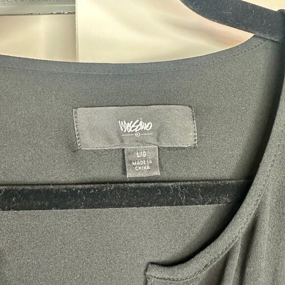 Mossimo Light-weight Black Button-Up Long Sleeve Blouse - Large - Picture 3 of 8